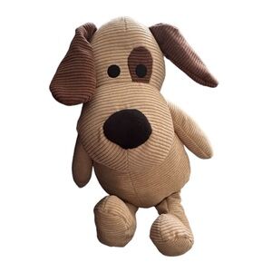 Homegoods Warm Comfy Plush Tan Corduroy Puppy Dog Heatable Microwaveable Lovey